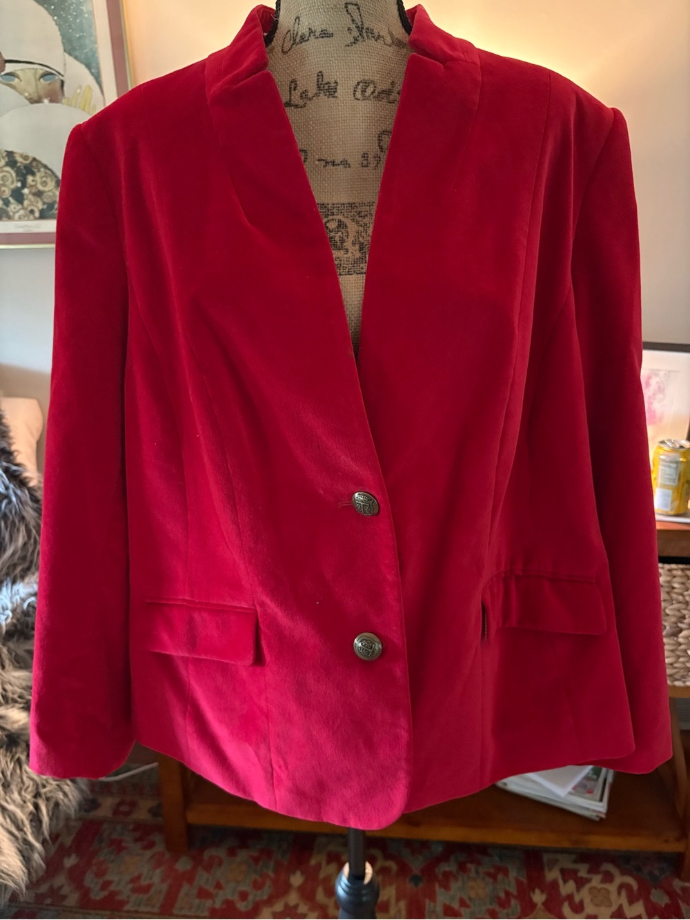 Beautiful Red Velvet Blazer from Talbots
